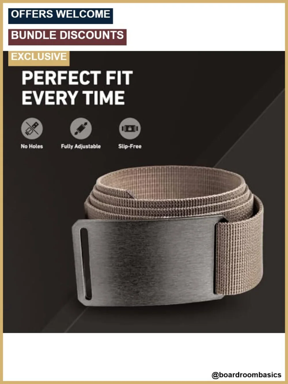 Durable Nylon Tactical Belt, CNC Aluminum Buckle, No-Hole Design, Adjustable,